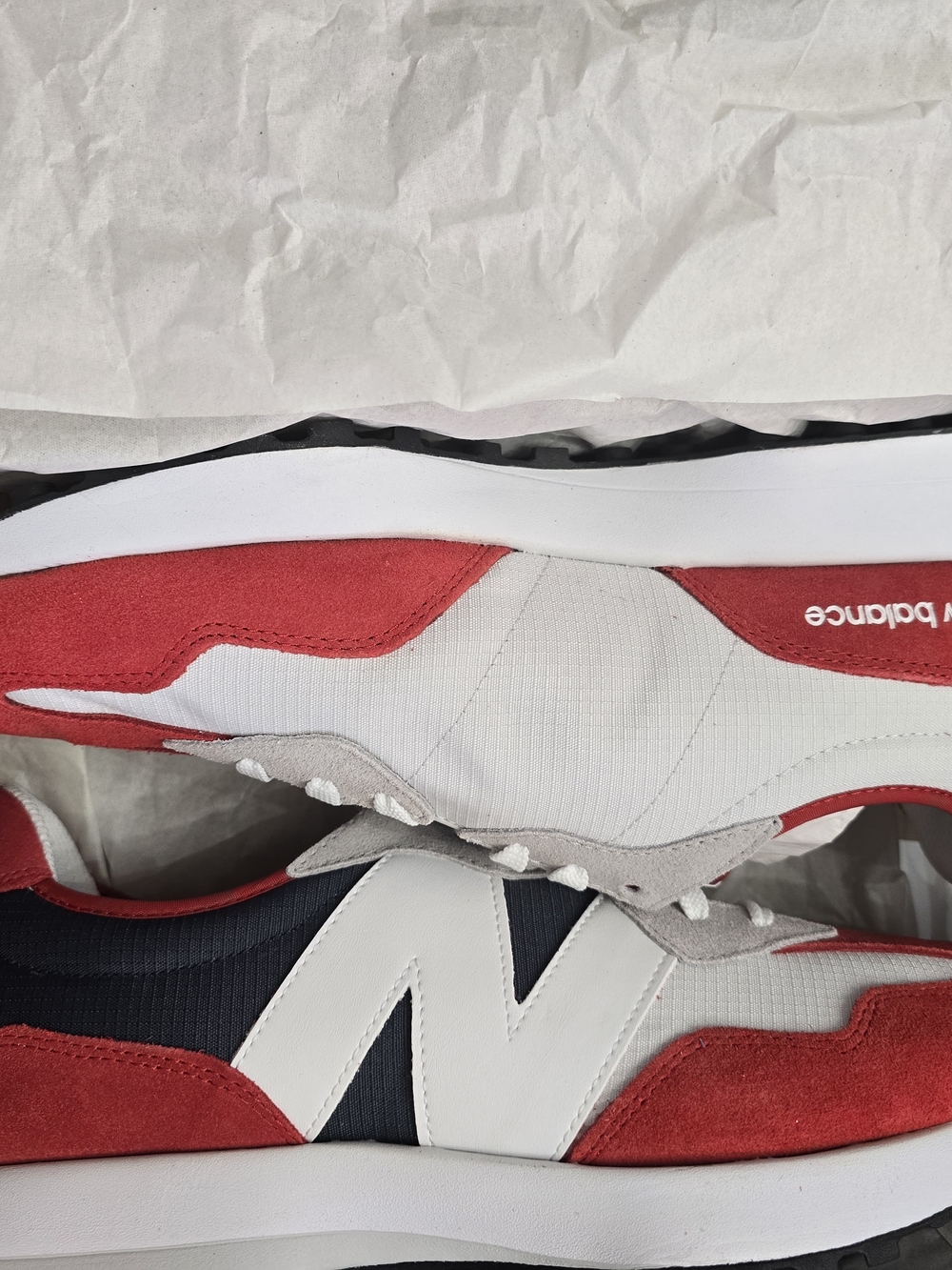 New Balance Red White Navy Retro Runner Sneakers